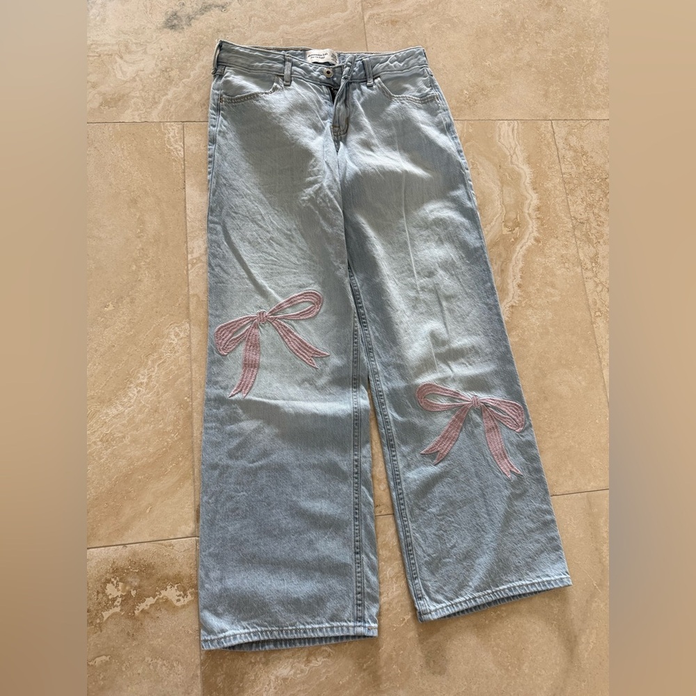 Girls Abercrombie Bow Jean